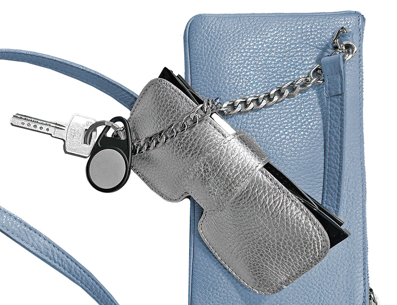 Schlüsselanhänger Kette, kurzer Schlüsselanhänger mit Karabiner,