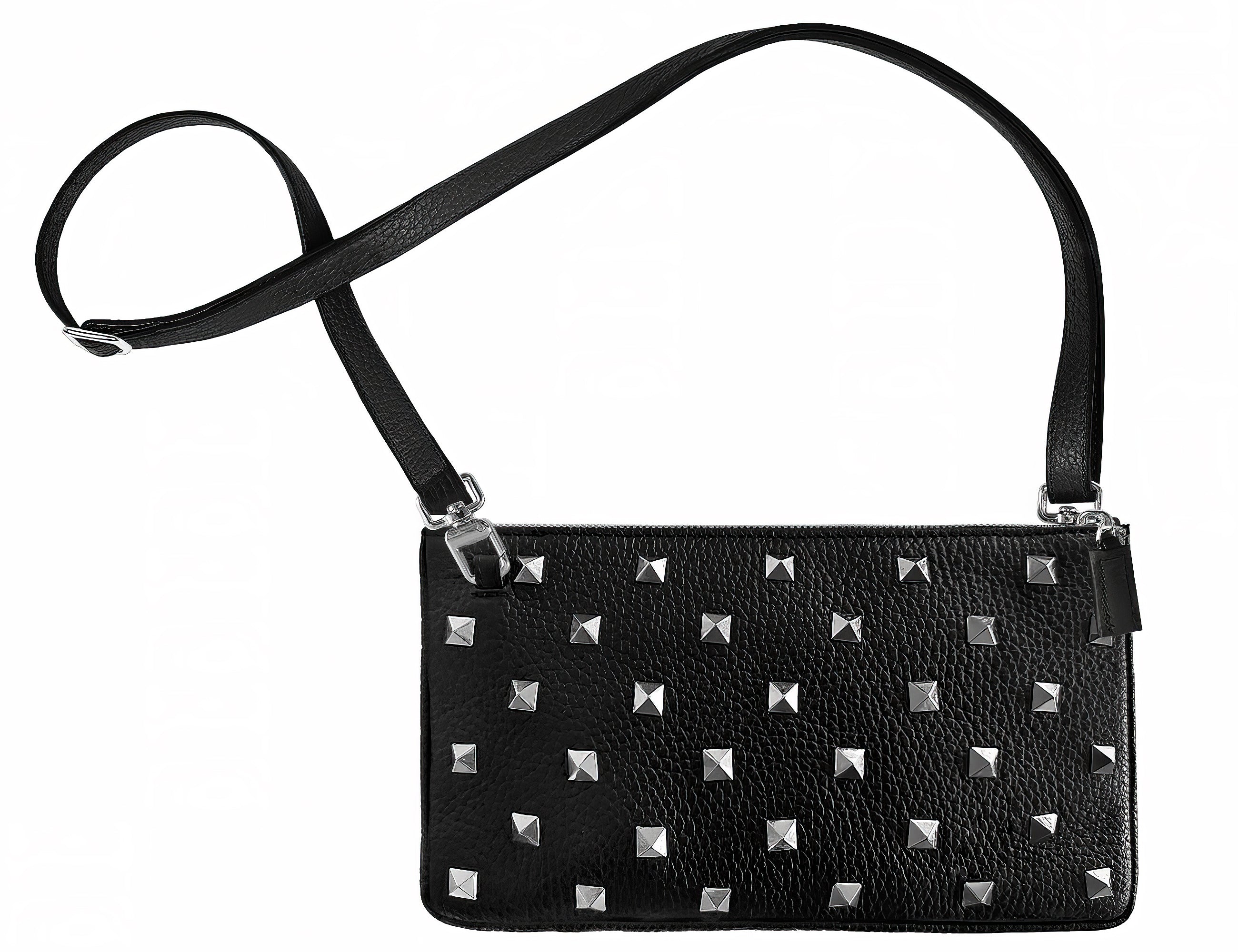 kleine Ledertasche mit eckigen Nieten, kleine Ledertasche, Nietentasche klein, kleine Nietentasche mit reckigen Nieten kaufen, Nietentaschen, minibag mit Nieten, mini bag mit Nieten, Handytasche mit Nieten eckig, kleine schwarze Tasche mit Nieten