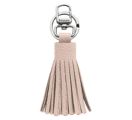 minibag Quaste nude, Lederquaste nude, Schlüsselanhänger nude, minibag Schlüsselanhänger nude