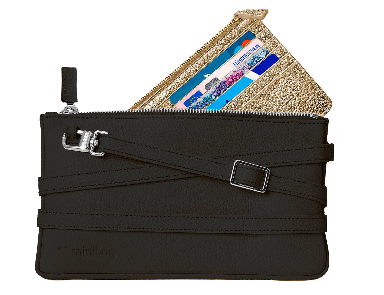 minibag schwarz & Wallet
