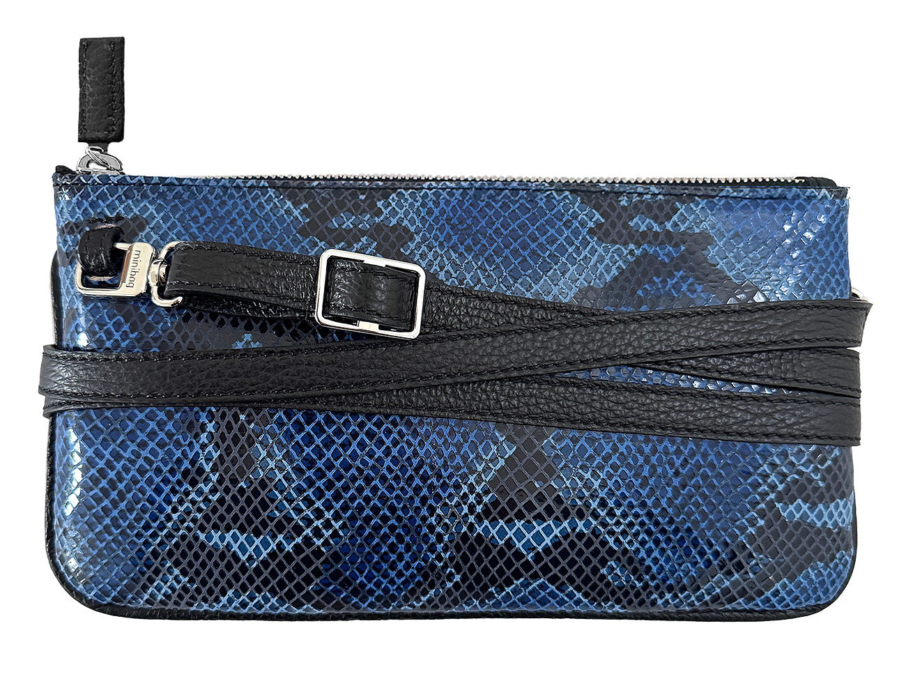 minibag snake stone, Innenleben minibag, Ledertasche mit Schlangenmuster, Clutch mit Schlangenmuster, kleine Tasche mit Schlangenleder, Schlangenledertasche