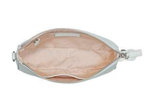 minibag Ledertasche Kate in der Farbe pearl Innenleben