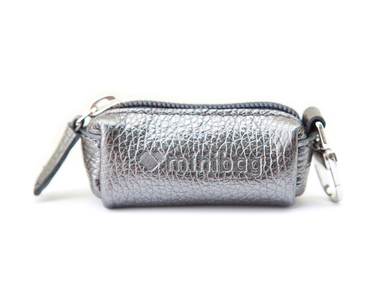 minibag pouch bag, Minitasche silver, pouch bag anthrazite, Münztasche silver, Minitasche silver