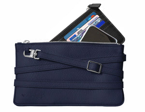 minibag navy, Ledertasche dunkelblau, Clutch dunkelblau, Wallet schwarz, Geldtasche dunkelblau