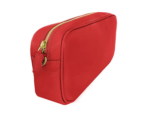 minibag PLUS 2 in rot Edition GOLD, rote Umhängetasche, rote Ledertasche, goldene Details 